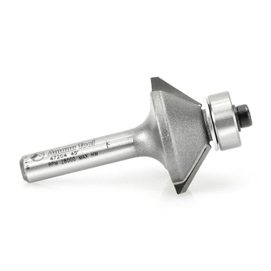Bevel Trim Router Bit 45° - Amana Tool 47204, 1-1/16