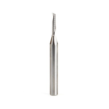 Amana Tool 51482 CNC SC Spiral O Single Flute, Corte de Aluminio 1/8 D x 5/8 CH x 1/4 SHK x 2-1/2 Pulgadas de Largo Broca para Fresadora con Acabado Espejo