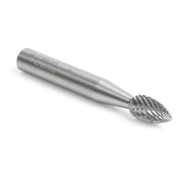 Amana Tool BURS-202 Fresa SC 1/4 D x 1/2 CH x 1/4 SHK x 2 Pulgadas Largo Doble Corte SH