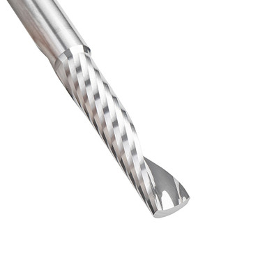 Amana Tool 57305 Metric SC Spiral O Single Flute, Aluminum Cutting 8 D x 38 CH x 8 SHK x 76mm Long Up-Cut Router Bit with Mirror Finish