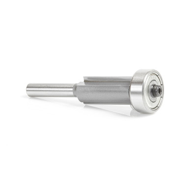 Amana Tool 47197 Carbide Tipped Overhang Trim 1 Overhang x 1/2 Dia x 1 Cut Height x 1/4 Inch Shank w/ Lower Ball Bearing Router Bit