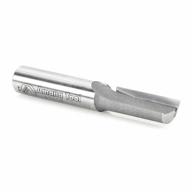 Amana Tool 43108 Carbide Tipped Single O Flute, Plastic Cutting 3/8 D x 1 CH x 3/8 Inch SHK Router Bit