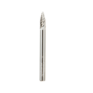 Amana Tool BURS-190 Fraise pointue en forme d'arbre SC 1/8 D x 3/8 CH x 1/8 SHK x 1-1/2 Inch Long Double Cut SG Burr Bit