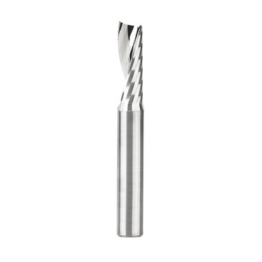 Amana Tool 51404 CNC SC Spiral O Flute, Plastic Cutting 1/4 D x 3/4 CH x 1/4 SHK x 2 Inch Long Up-Cut Router Bit with Mirror Finish