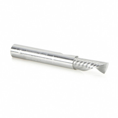 Amana Tool 57308 Metrische SC Spiral O Single Flute, Aluminium schneiden 6 D x 32 CH x 6 SHK x 76mm lang Down-Cut Router Bit mit Mirror Finish
