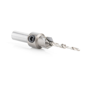 Amana Tool 55120 Carbide Tipped Countersink with Slow Spiral Stepped Drill 25/64 D x 9/64 Drill D x 5/16 Round SHK