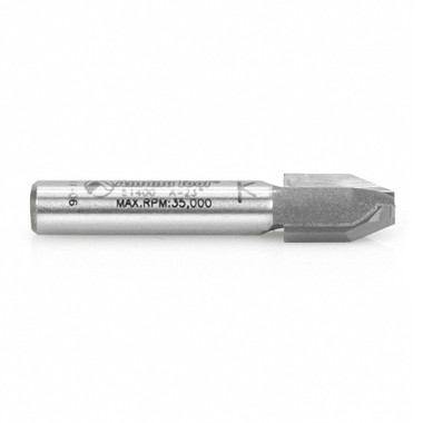 Amana Tool 51400 Carbide Tipped Combination Bevel/Flush Laminate Trim 22.5 Deg Angle x 11/32 D x 1/2 CH x 1/4 Inch SHK Router Bit