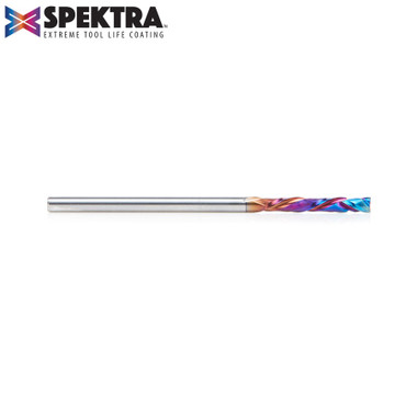 Amana Tool 46180-K CNC SC Spektra Extreme Tool Life Coated Compression Spiral 1/8 D x 13/16 CH x 1/8 SHK x 2-1/2 Inch Long Router Bit