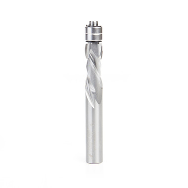 Amana Tool 46192 Solid Carbide Compression Spiral 1/2 D x 1-1/4 CH x 1/2 SHK x 3-3/4 Inch Long w/ Double Ball Bearing Router Bit