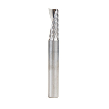 Amana Tool 51378 CNC SC Spiral O Single Flute, Aluminum Cutting 3/8 D x 1 CH x 3/8 SHK x 3 Inch Long Up-Cut Router Bit with Mirror Finish