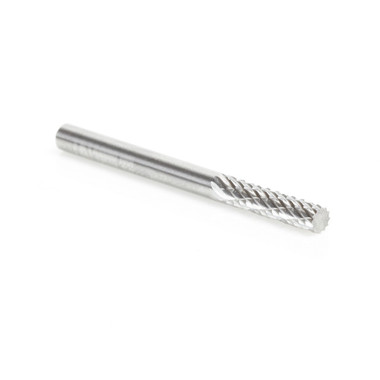 Amana Tool BURS-098 Cylindrical Shape SC Head 1/8 D x 9/16 CH x 1/8 SHK x 1-1/2 Inch Long Double Cut SA Burr Bit