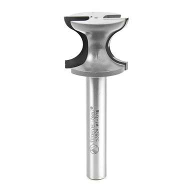 Amana Tool 53824 Ponta de carboneto para peitoril de janela 3/8 R x 1-7/16 D x 1-1/8 CH x 1/2 polegada SHK Router Bit