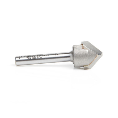 Amana Tool 45793 V-Groove 90 Deg. Folding for Aluminum Composite Material (ACM) Panels Like Alucobond, Dibond, 0.118 Tip Cut Width x 17/32 CH x 3/4 D x 1/4 Inch SHK Carbide Tipped Router Bit