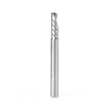 Herramienta Amana 51524 CNC SC Espiral O Un Filo, Corte de Plástico 1/4 D x 3/4 CH x 1/4 SHK x 2 1/2 Pulgadas de Largo Fresa de Corte Descendente con Acabado Espejo