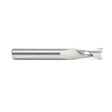 Amana Tool 46339 Solid Carbide Spiral 2 Flute Plunge 3/8 D x 7/8 CH x 3/8 SHK x 3 Inch Long Up-Cut Router Bit