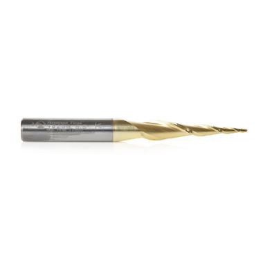Tapered Ball Nose CNC Router Bit - Amana Tool 46256, 2 Flute ZrN