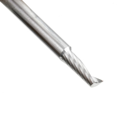 Amana Tool 51371 Broca para fresadora de corte ascendente métrica SC espiral O de un solo filo, para corte de aluminio de 3 D x 8 CH x 3 SHK x 30mm de largo con acabado de espejo