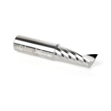 Amana Tool 51379 CNC SC Spiral O Single Flute, Corte de Aluminio 1/2 D x 1-1/8 CH x 1/2 SHK x 2-1/2 Pulgadas de Largo Broca para Fresadora con Acabado Espejo