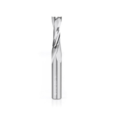 Herramienta Amana 51780 SC CNC Espiral Doble Filo O, Corte de Plástico 3/8 Dia x 1-1/8 CH x 3/8 Vástago x 3 Pulgadas de Largo Fresa de Corte Ascendente