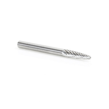 Amana Tool BURS-138 Fresa SF de doble corte con cabeza SC en forma de árbol 1/8 D x 1/2 CH x 1/8 SHK x 1-1/2 pulgadas de largo