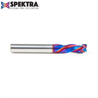 Amana Tool 46011-K CNC SC Spektra Extreme Tool Life Coated Compression Spiral 3/8 D x 7/8 CH x 3/8 SHK x 3 Inch Long 3 Flute Router Bit