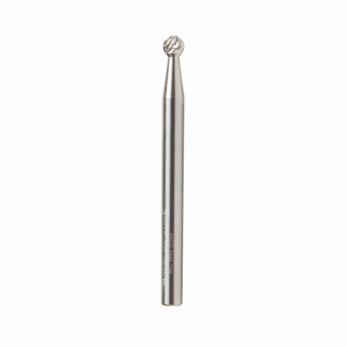 Amana Tool BURS-150 Fresa SD de doble corte en forma de bola SC 1/8 D x 1/8 CH x 1/8 SHK x 1-1/2 pulgadas de largo