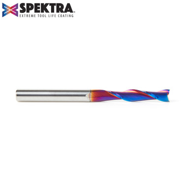 Amana Tool 46321-K SC Spektra Extreme Tool Life Coated Spiral Plunge 1/4 Dia x 1-1/4 CH x 1/4 SHK 3 Inch Long Up-Cut Router Bit