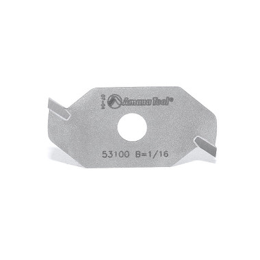 Amana Tool 53100 Cutter à fente 2 Wing x 1-7/8 D x 1/16 CH x 5/16 Inner D