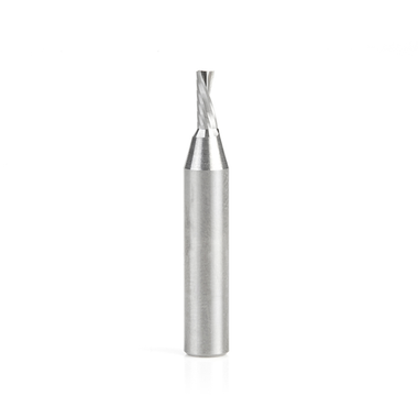 Amana Tool 51523 CNC SC Espiral O Un Filo, Corte de Plástico 1/8 D x 5/16 CH x 1/4 SHK x 1-1/2 Pulgada de Largo Fresa de Corte Descendente con Acabado Espejo