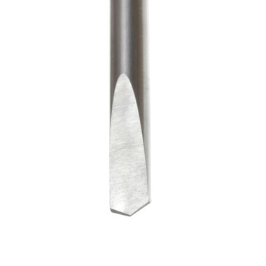 Amana Tool 51682 SC Spiral for Steel, Stainless Steel & Non Ferrous Material 1/8 D x 7/16 CH x 1/8 SHK x 1-1/2 Inch Long Spade Drill / CNC Router Bit