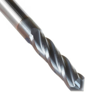 Amana Tool 51690 CNC Solid Carbide 90 Deg V Spiral with AlTiN Coating for Steel & Stainless Steel 1/8 D x 1/2 CH x 1/8 SHK x 1-1/2 Inch Long Up-Cut 4 Flute Drill/Router Bit/End Mill