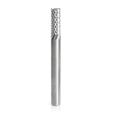 Amana Tool 48011 Medium Burr with End Mill Point 1/4 D x 3/4 CH x 1/4 SHK x 2-1/2 Inch Long SC Fiberglass and Composite Cutting Router Bit