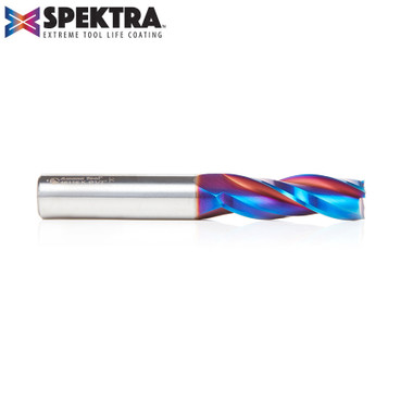 Amana Tool 46116-K SC Spektra Extreme Tool Life Coated Spiral Plunge 1/2 D x 1-1/2 CH x 1/2 SHK x 3-1/2 Inch Long Up-Cut, 3-Flute Router Bit