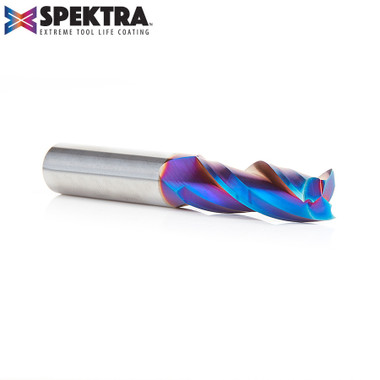 Amana Tool 46116-K SC Spektra Extreme Tool Life Coated Spiral Plunge 1/2 D x 1-1/2 CH x 1/2 SHK x 3-1/2 Inch Long Up-Cut, 3-Flute Router Bit