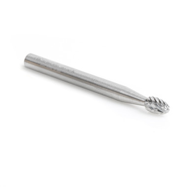 Amana Tool BURS-170 Fresa Ovalada SC 1/8 D x 7/32 CH x 1/8 SHK x 1-1/2 Pulgada de Largo Doble Corte SE Burr Bit