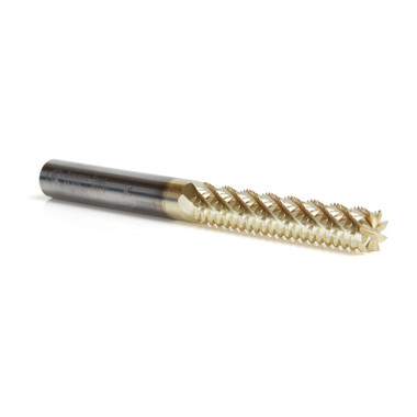 Amana Tool 46305 Solid Carbide ZrN Coated Honeycomb Hogger 3/8 D x 2 CH x 3/8 SHK x 4 Inch Long, 8-Flute CNC Router Bit