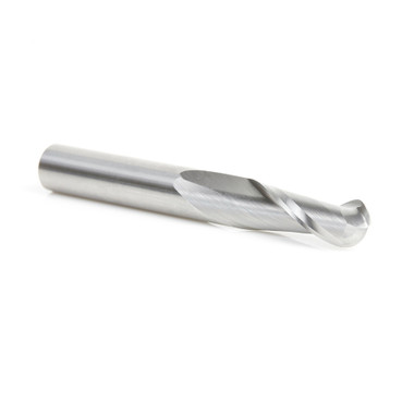 Amana Tool 46381 SC Up-Cut Spiral Ball Nose 3/16 R x 3/8 D x 1-1/8 CH x 3/8 SHK x 3 Inch Long x 2 Flute Router Bit with High Mirror Finish