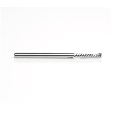 Herramienta Amana 57318 CNC Métrico SC Espiral O Un Filo, Corte de Plástico 4 D x 20 CH x 4 SHK x 64mm de Largo Fresa para Fresar con Acabado Espejo