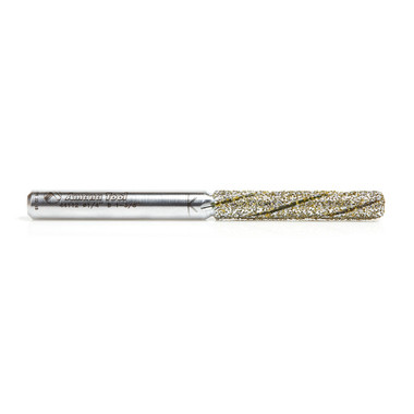Amana Tool 44112 Diamond Grit 1/4 Dia x 1-3/8 Cut Length x 1/4 Inch Shank, 3 Flute Down-Cut Alloy Steel End Mill Coated with Electro Plated Diamonds