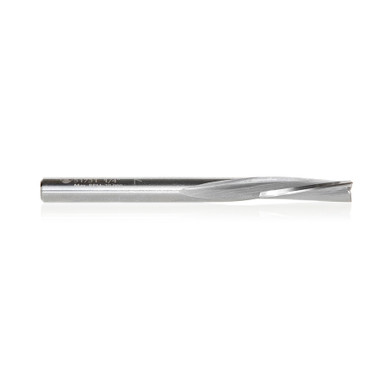 Amana Tool 51731 Solid Carbide Spiral Finisher 1/4 Dia x 7/8 Cut Height x 1/4 Shank x 3 Inch Long Down-Cut Router Bit, Leaves an Extra High Surface Finish