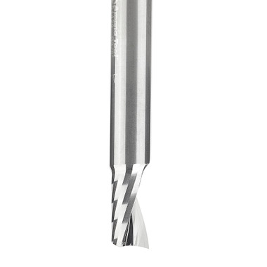 Amana Tool 51429 CNC SC Spiral O Single Flute, corte de plástico 3/8 D x 5/8 CH x 3/8 SHK x 2-1/2 pulgadas de largo fresa de corte ascendente con acabado de espejo
