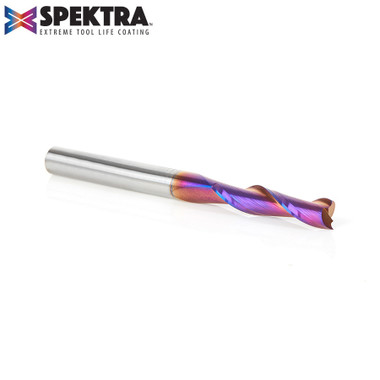 Amana Tool 46316-K SC Spektra Extreme Herramienta con recubrimiento de por vida en espiral 1/4 Dia x 1-1/8 CH x 1/4 SHK Broca para fresadora de 3 pulgadas de largo y corte ascendente