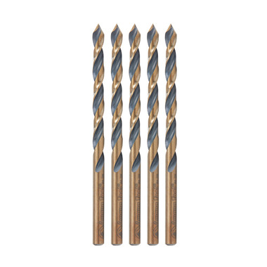 Amana Tool HSS1522 HSS Drill Bit 5 Pack 3/16 D x 2-1/8 CH x 3/16 Shank for Plastic