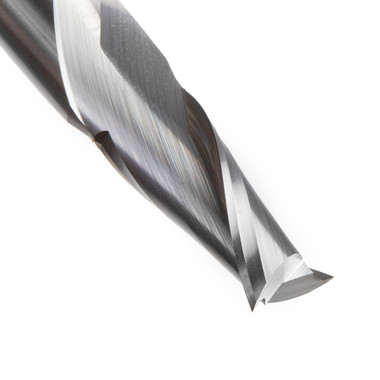 Amana Tool 46335 Solid Carbide Spiral 2 Flute Plunge 7/16 D x 1 CH x 1/2 SHK x 3 Inch Long Up-Cut Router Bit