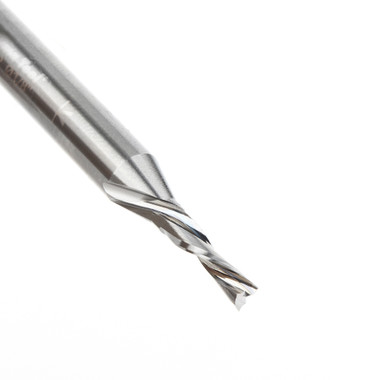 Amana Tool 51782 SC CNC Espiral Doble Filo O, Corte de Plástico 1/8 Dia x 1/2 CH x 1/4 Vástago x 2 Pulgadas de Largo Fresa de Corte Descendente