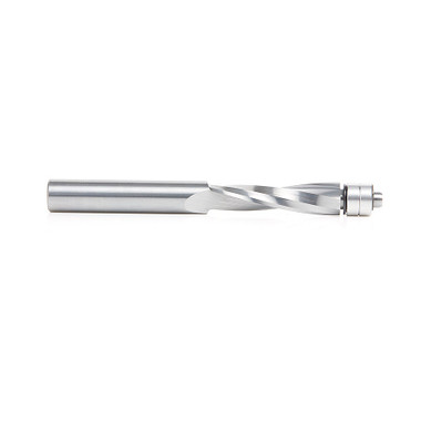Amana Tool 46304 Solid Carbide UltraTrim Spiral 1/2 D x 2 Inch CH x 1/2 SHK x 5 Inch Long w/ Double Lower BB Up-Cut Router Bit