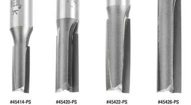High Production 3° Down Shear Straight Plunge Router Bits