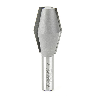 Amana Tool 45860 Pointe en carbure pour épine papillon 14 Deg x 1-1/8 D x 1-3/4 CH x 1/2 Inch SHK Router Bit