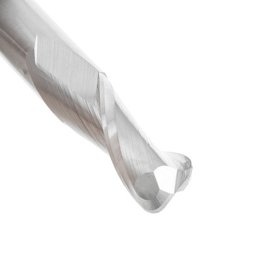 Amana Tool 46462 SC Spiral Plunge mit Eckradius für Massivholz 1/8 R x 1/2 Dia x 1-1/4 CH x 1/2 SHK 3 Zoll lang Up-Cut Router Bit