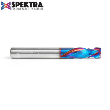 Amana Tool 46171-K CNC SC Spektra Extreme Tool Compression Spiral Coated 3/8 D x 7/8 CH x 3/8 SHK x 3 Inch Long 2 Flute Router Bit